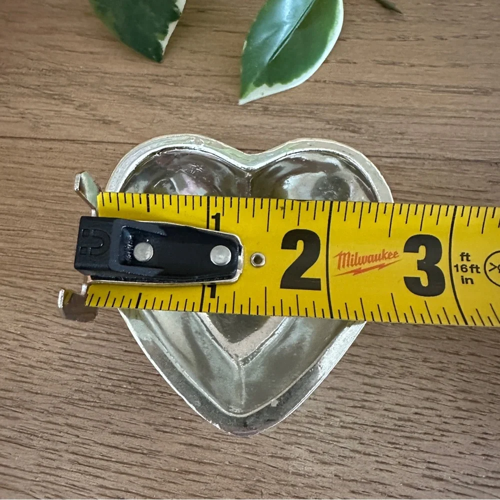 Silver Heart-Shaped Trinket Box with Lid